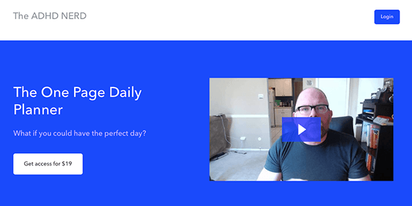 The One Page Daily Planner