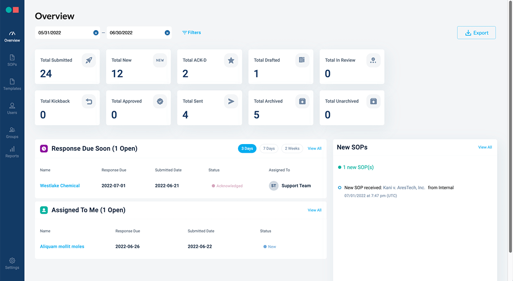 Manage all of your legal requests from a single system of record