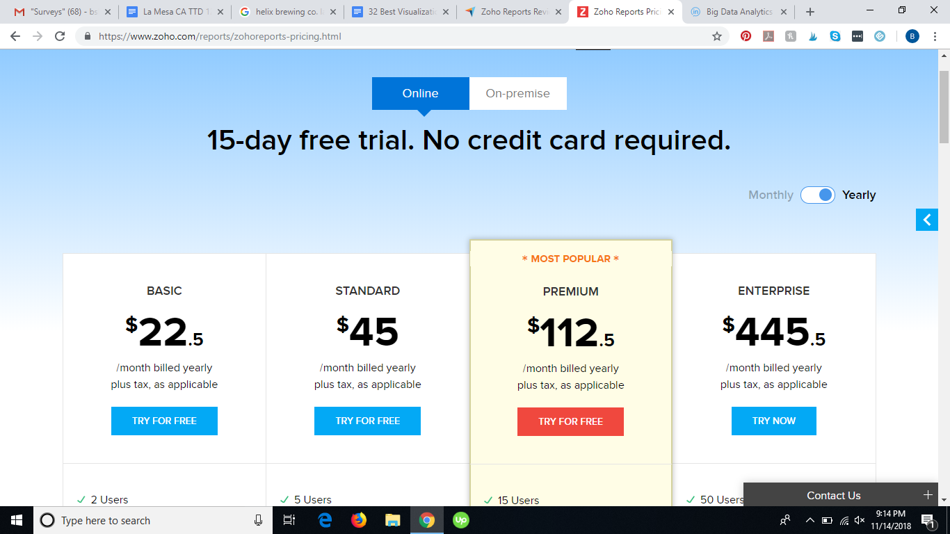 zoho pricing