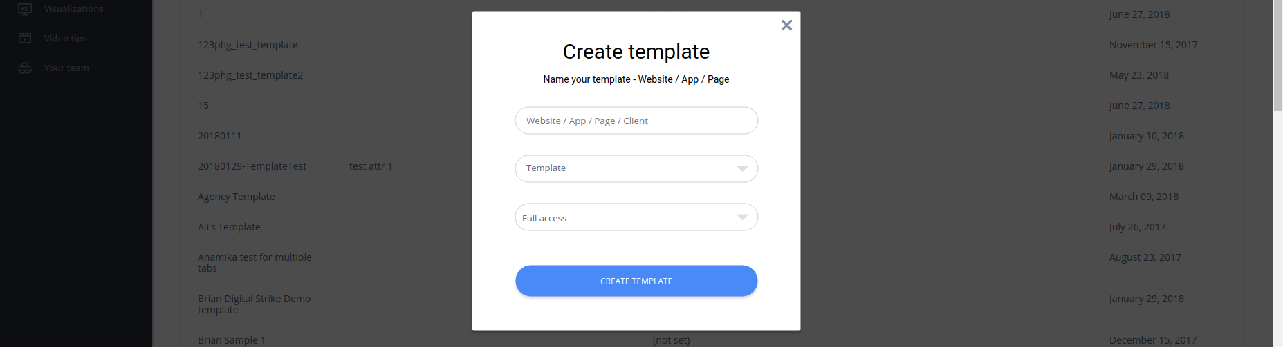 Create a template