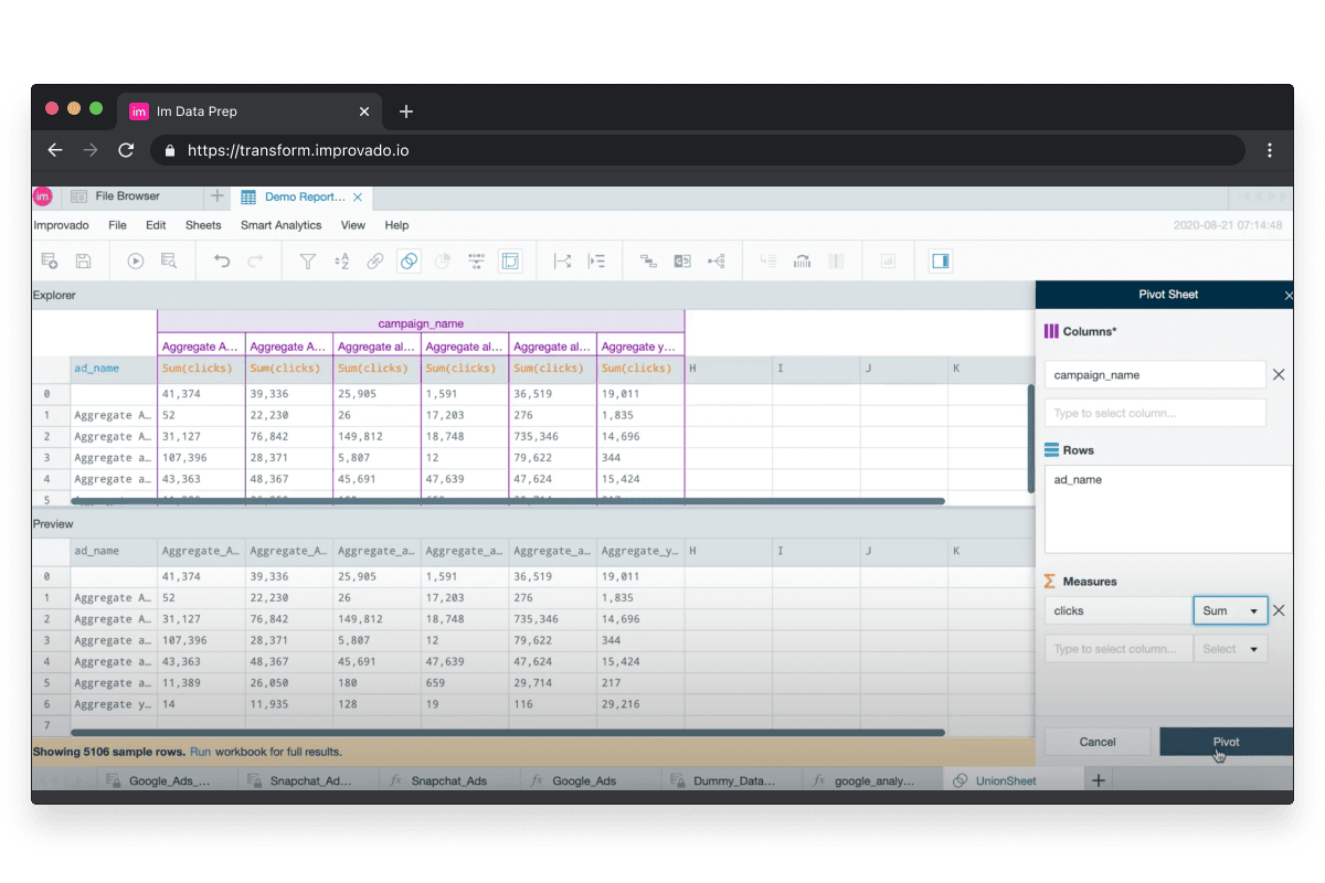 Improvado Data Prep