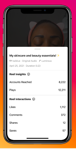 Instagram Reels stats