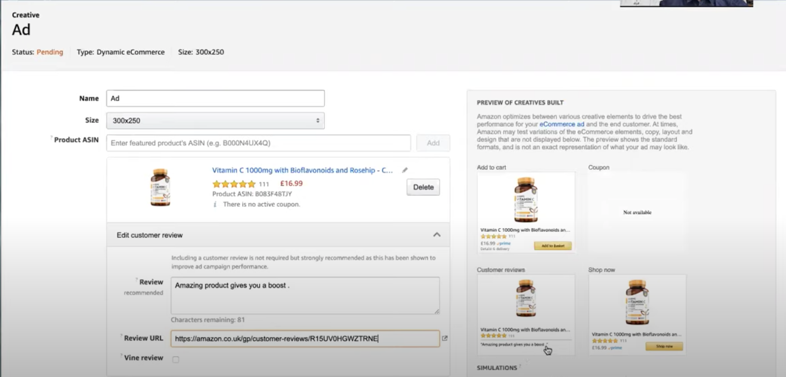 Amazon DSP ad creatives