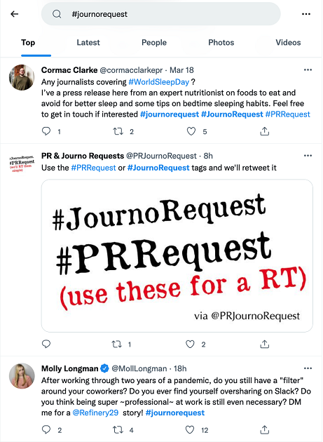 #journorequest