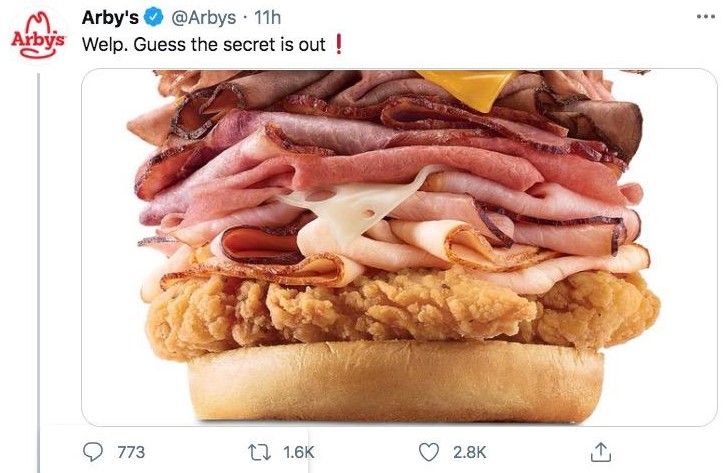 Arby's Meat Mountain burger