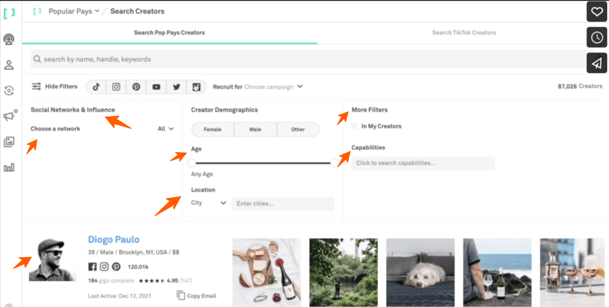 Popular Pays influencer platform