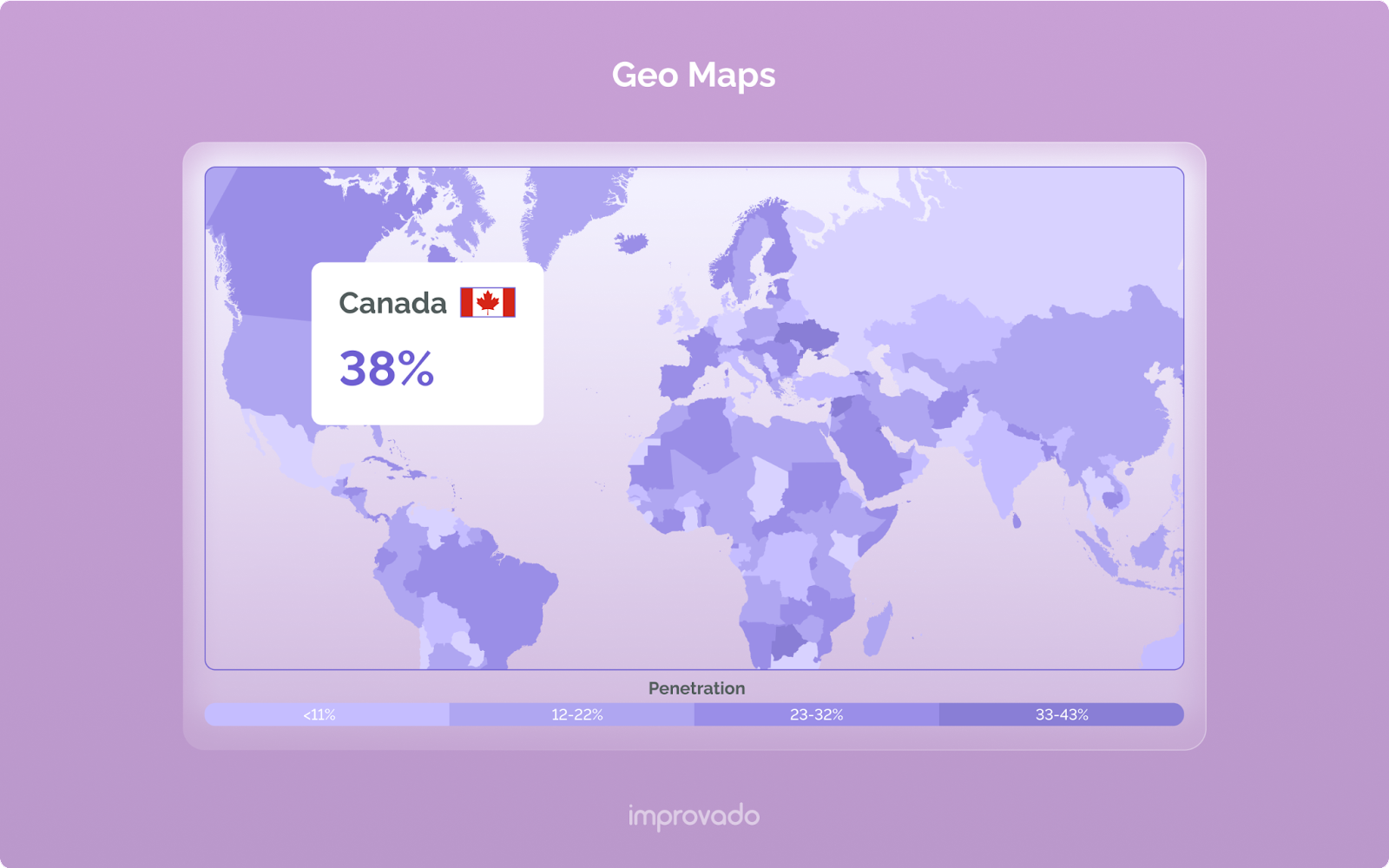 Peta geografis paling cocok untuk memvisualisasikan metrik yang terkait dengan wilayah tertentu.