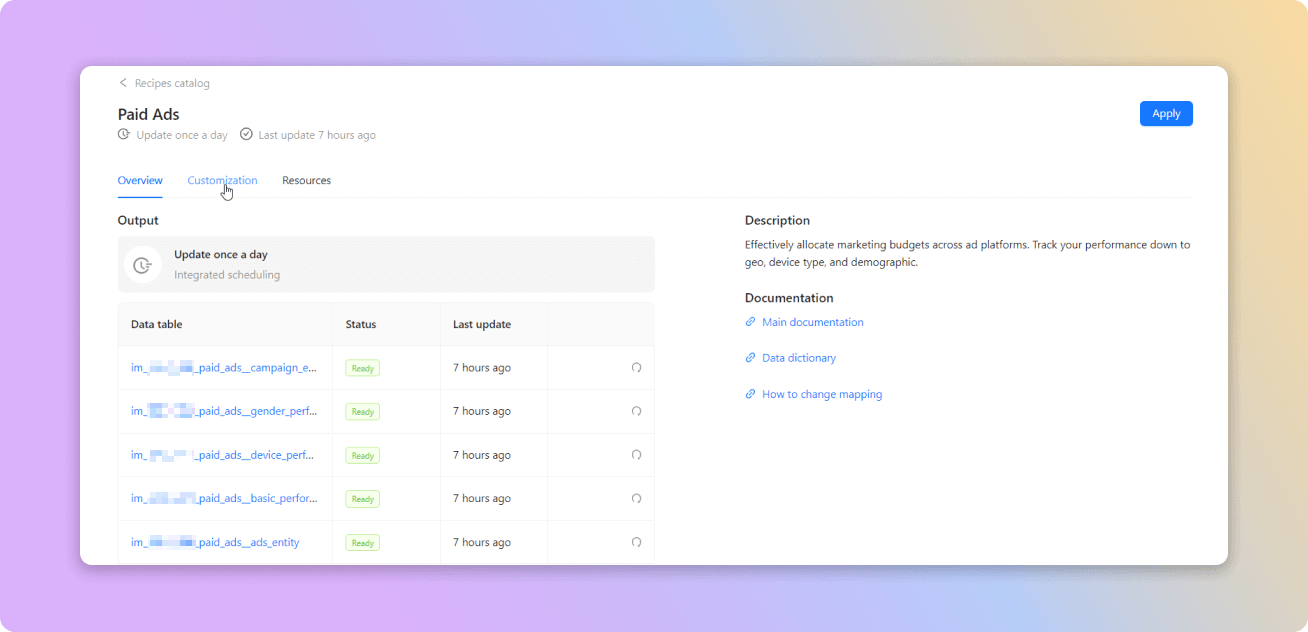 Product updates
