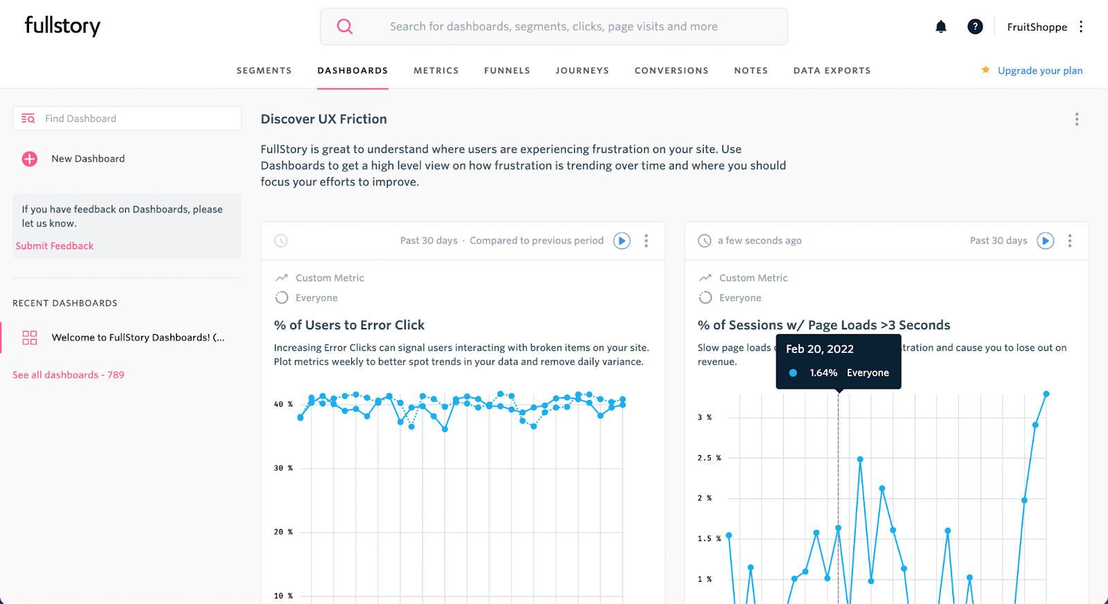 FullStory is a digital experience intelligence platform.