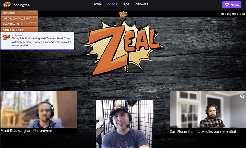 Twitch Stream on Learning Elixir