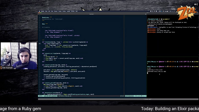 Twitch: Elixir - Rebuilding a Ruby Gem as an Elixir Package