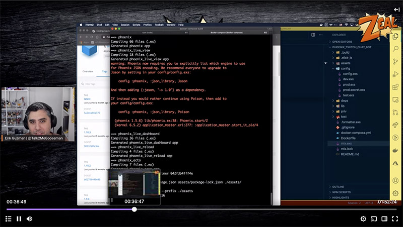 Twitch Stream: Learning Elixir: Trying to build a Twitch chat bot with Live View