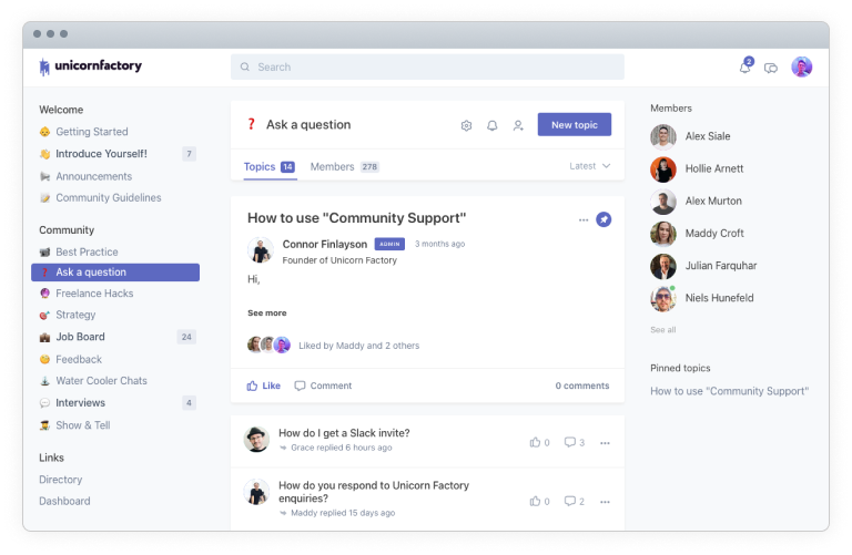 community page