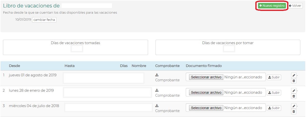 Novedades en la plataforma