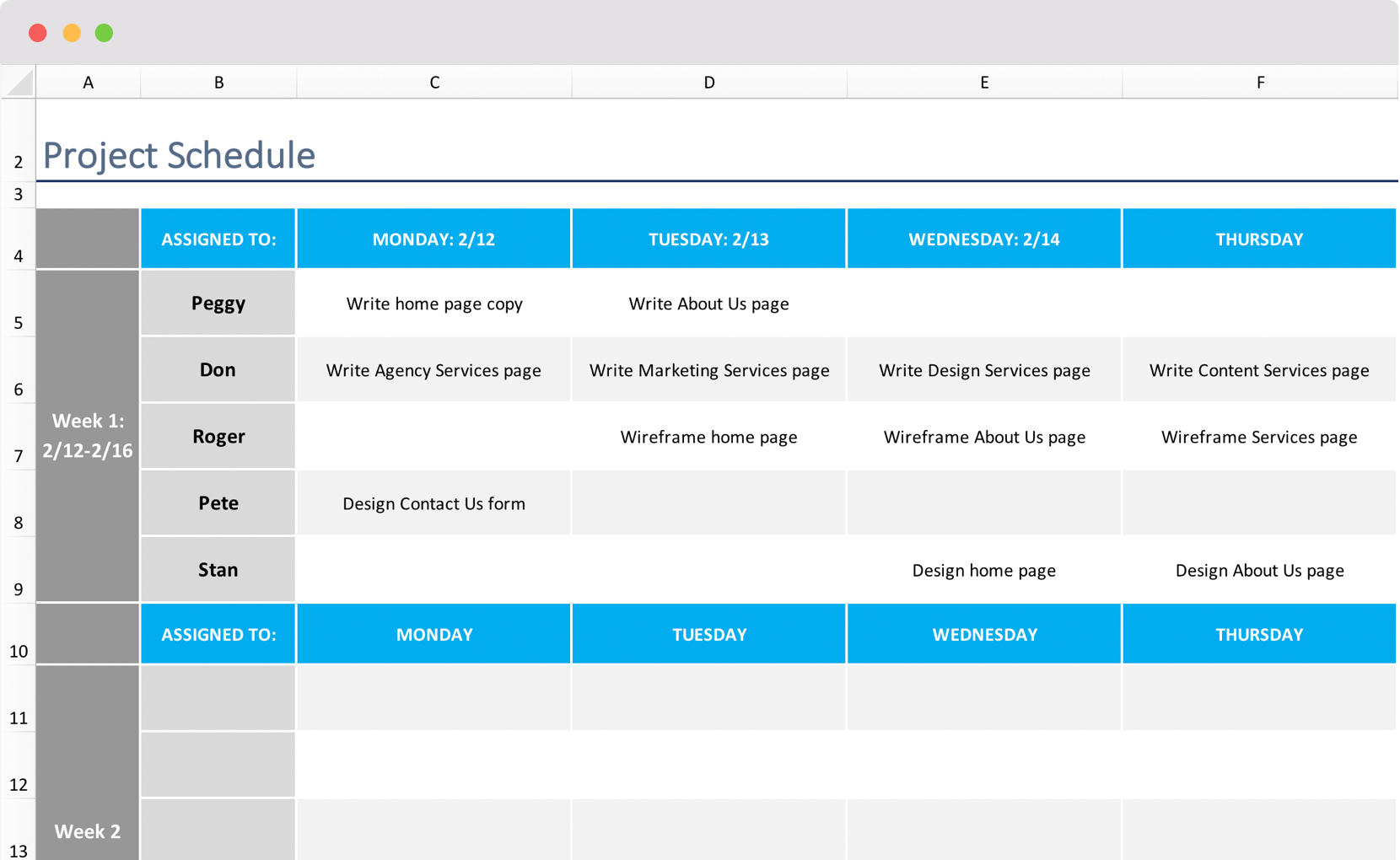 Free Project Schedule Template For Excel TeamGantt