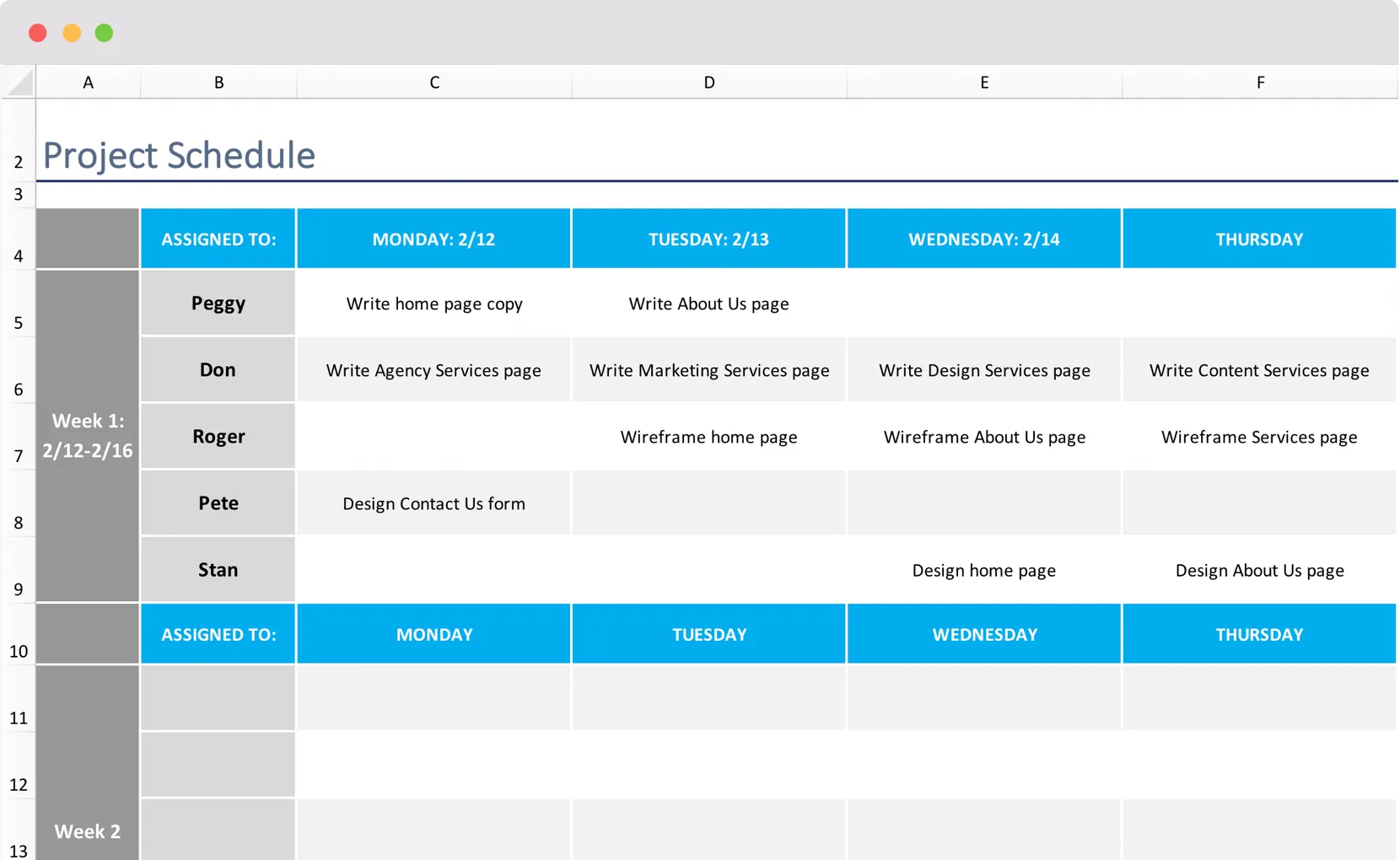 Free Project Schedule Template For Excel TeamGantt