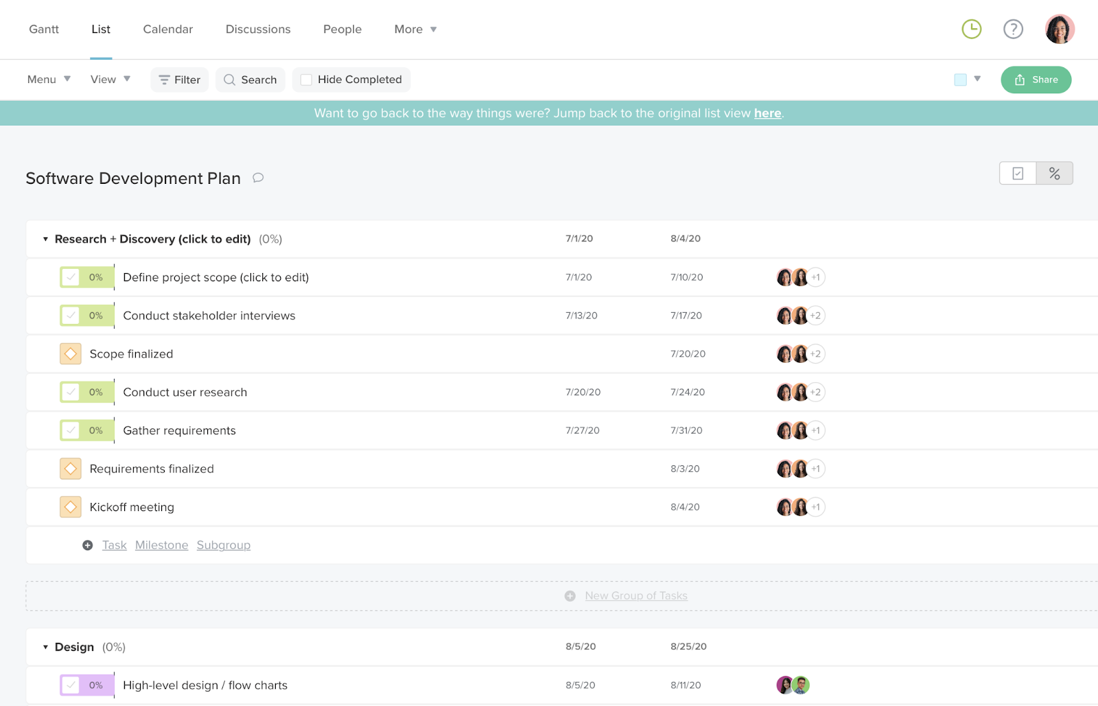 Software Development Project Plan Template | TeamGantt