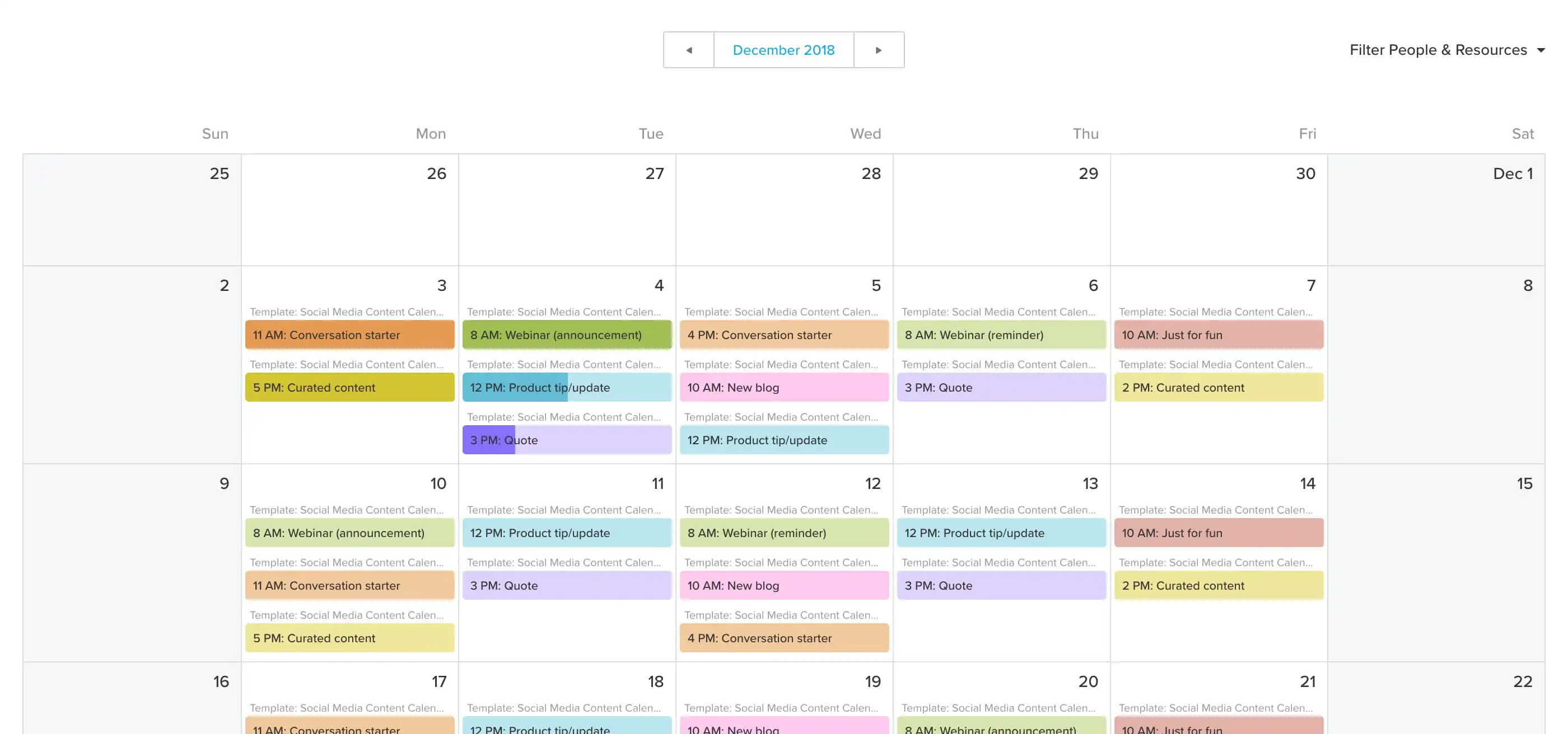 Social Media Marketing Plan Template and Calendar | TeamGantt