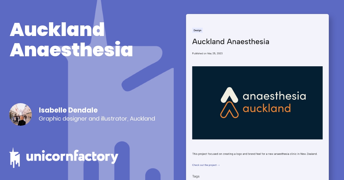 Auckland Anaesthesia Case Study Isabelle Dendale Graphic designer