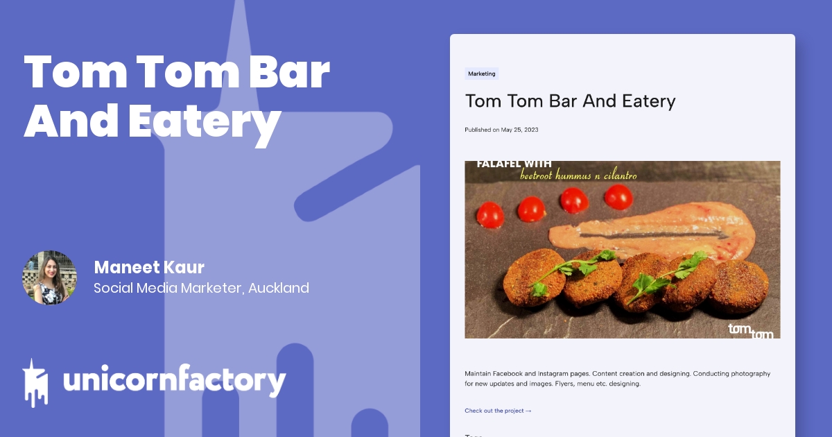 Tom Tom Bar And Eatery Case Study Maneet Kaur Social Media Marketer
