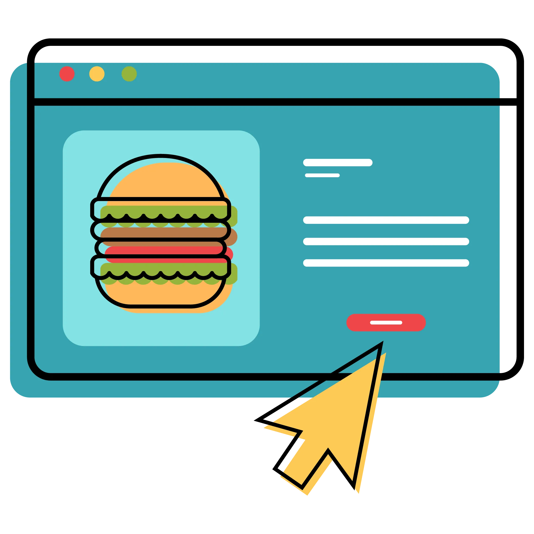 Icon showing restaurant online ordering 