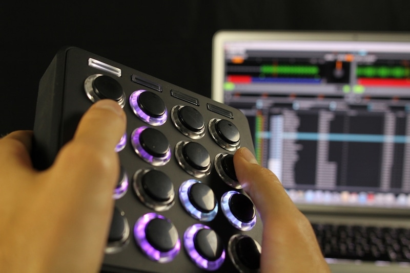 Midi Fighter 3D accelerometer