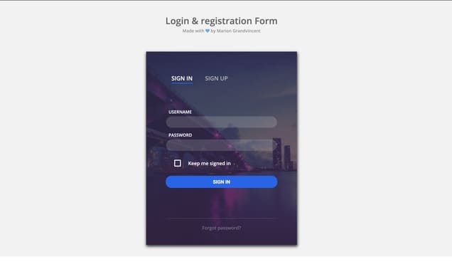 +50 CSS Form Examples And Source Codes - Eggradients.com