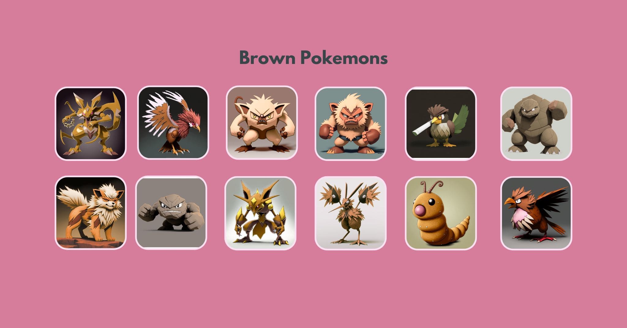 Pokemon brown color