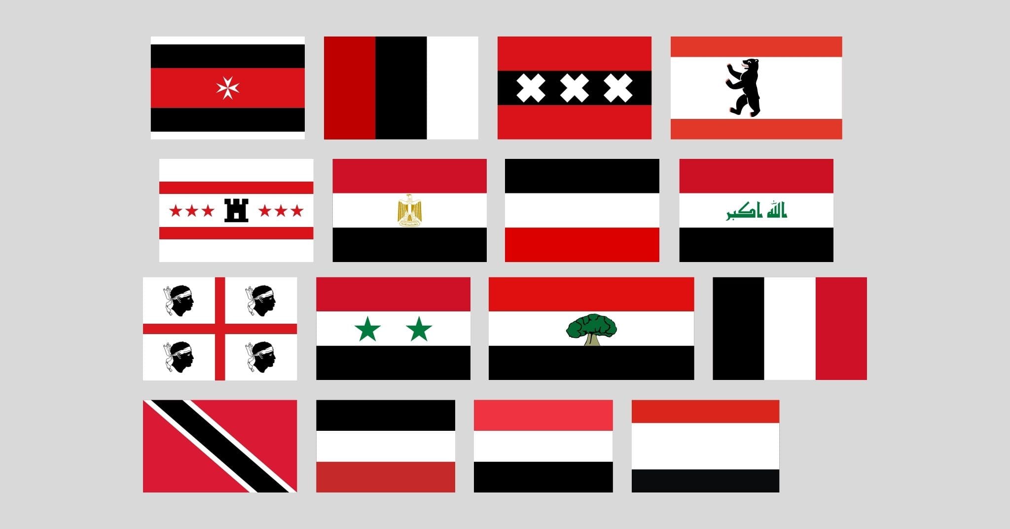 Black and White Flag with Red Stripe: +5 Country Flags - Eggradients.com