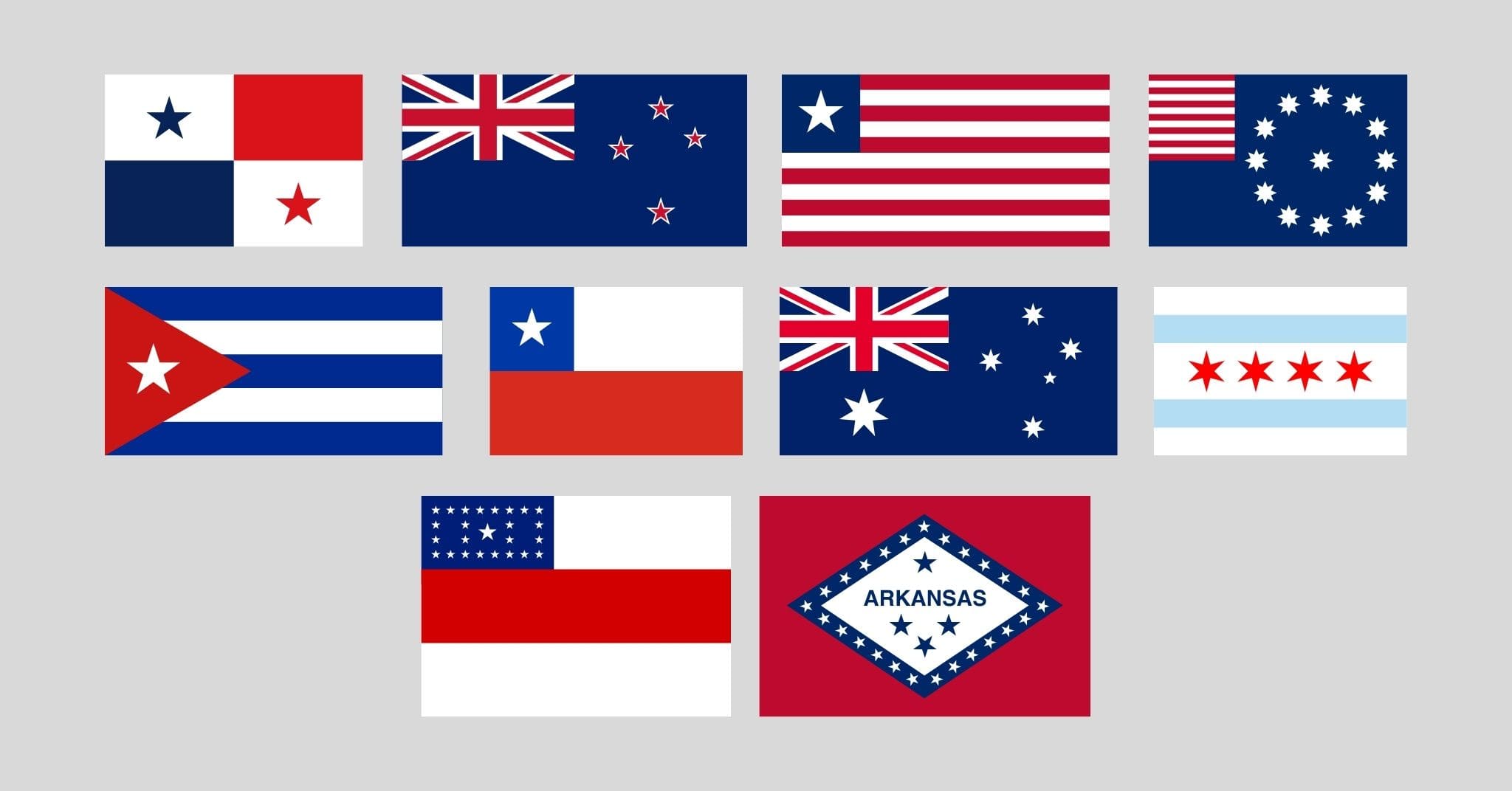 Red blue star flag online