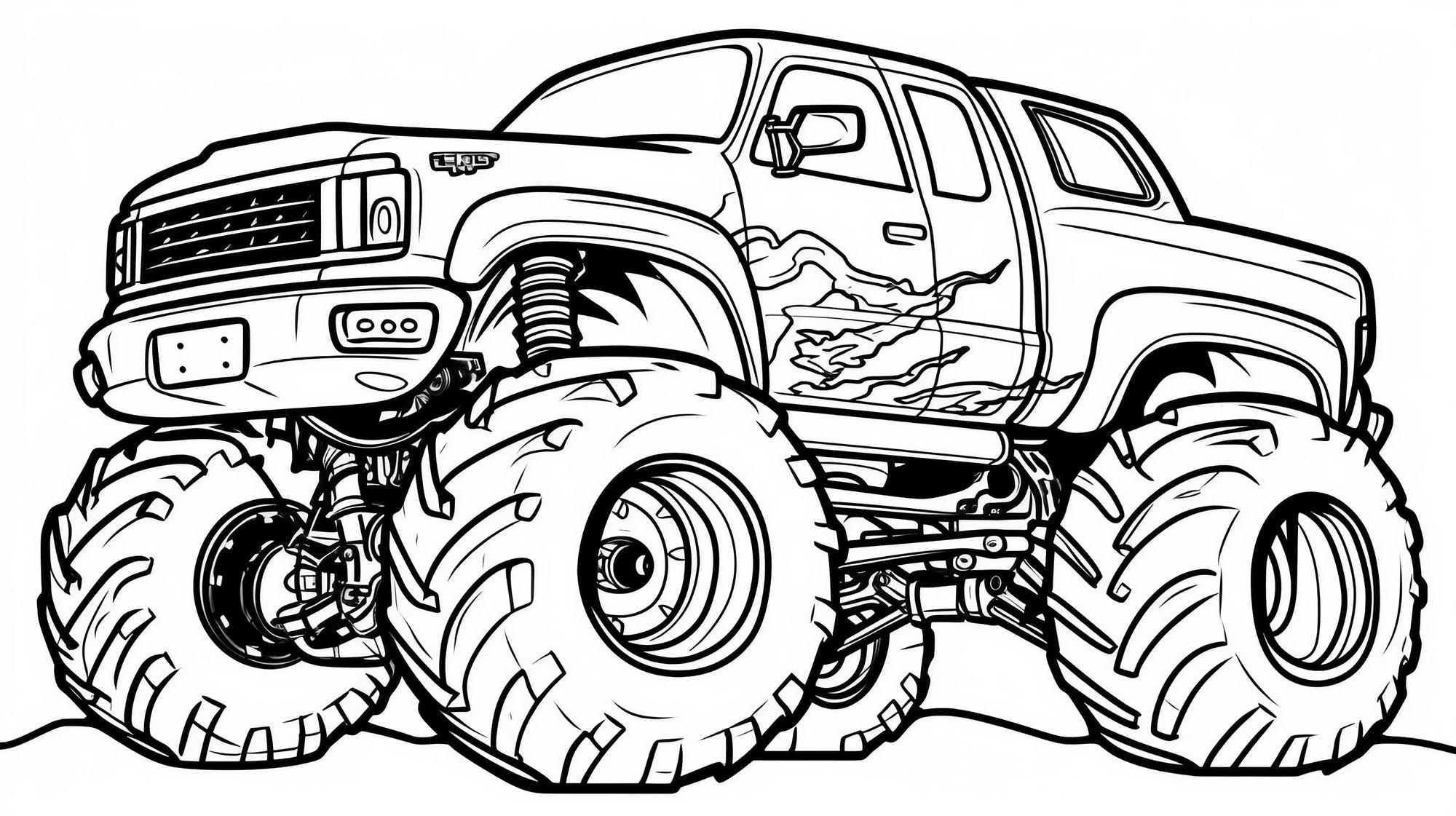  50 Monster Truck Coloring Pages Free Printable