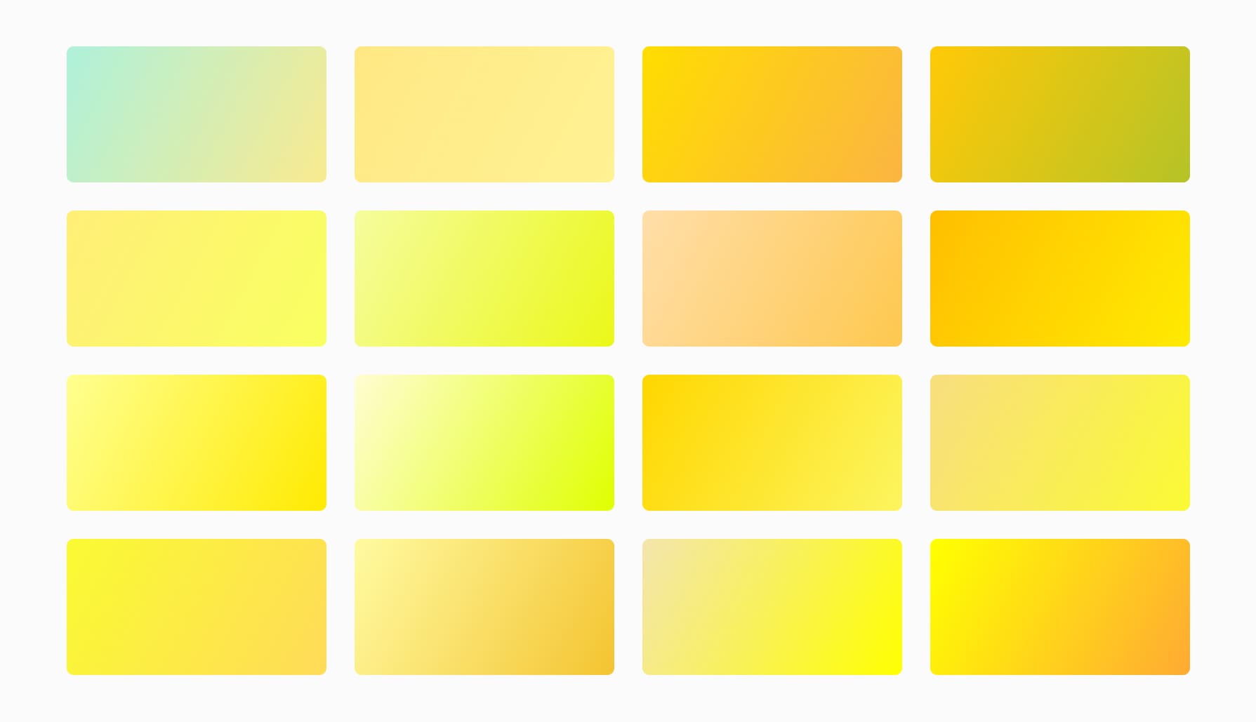 Yellow Gradient +45 Background Gradient Colors with CSS