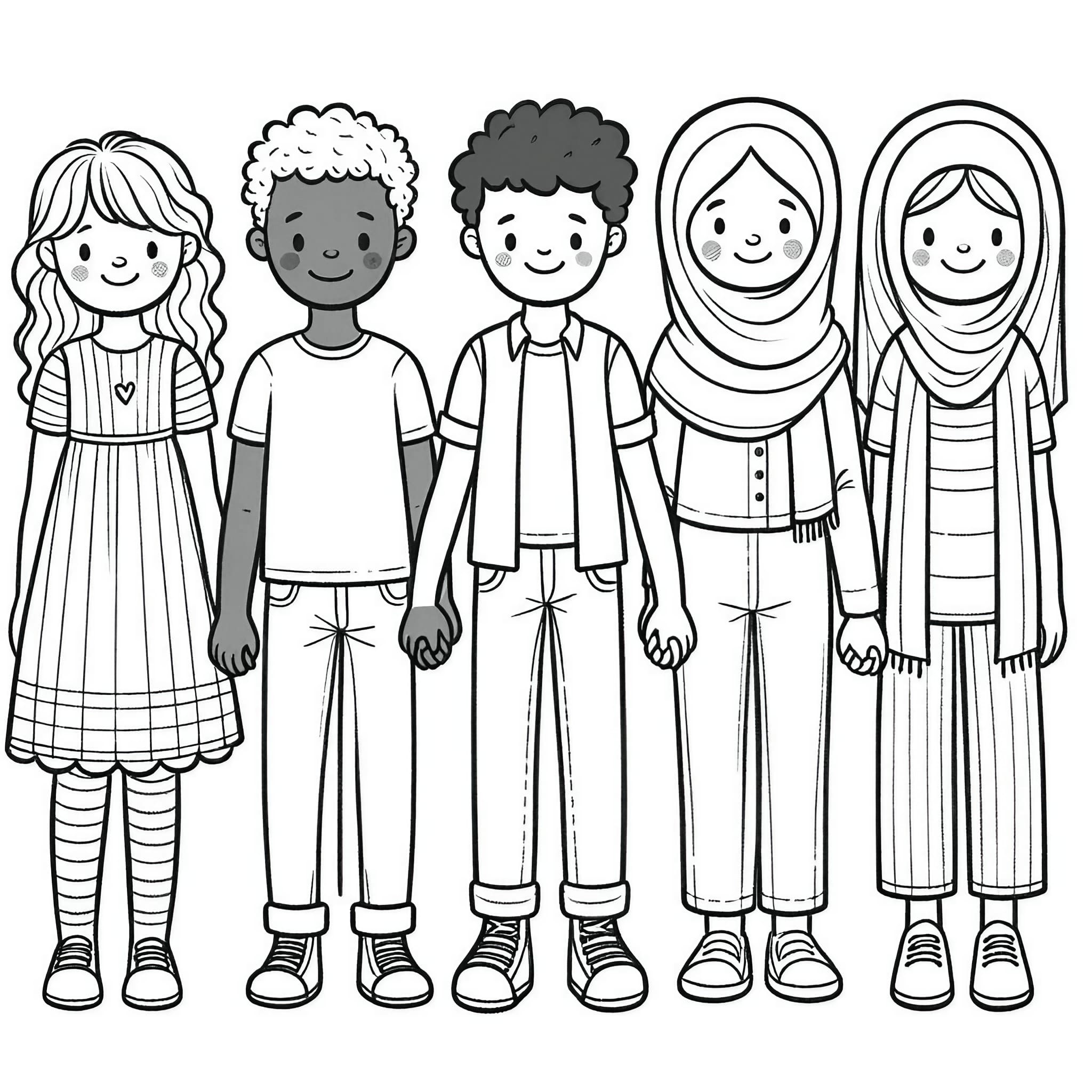 +75 People Coloring Pages For Free (Printable)