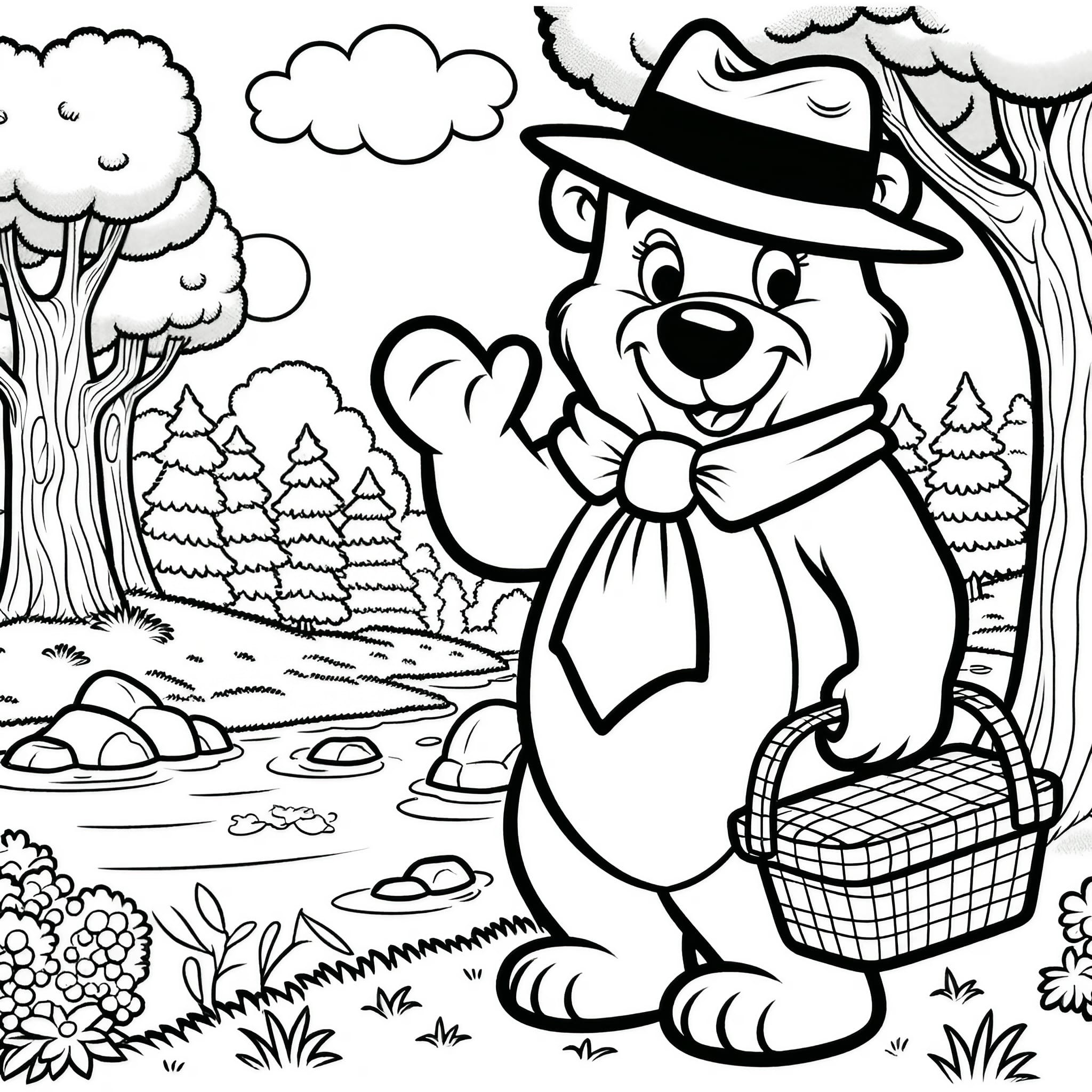 +55 Yogi Bear Coloring Pages For Free (Printable)