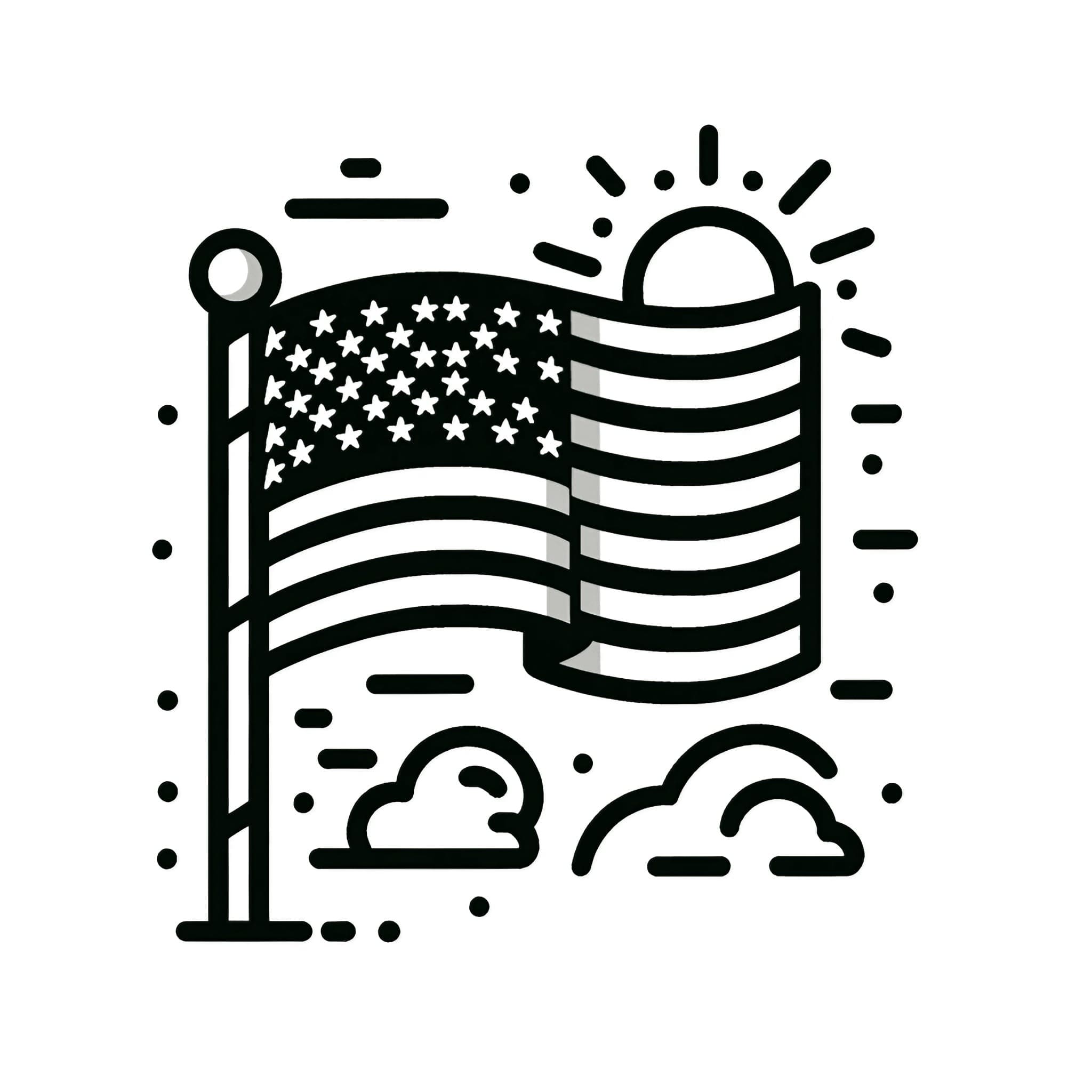 +55 American Flag Coloring Pages For Free (Printable)