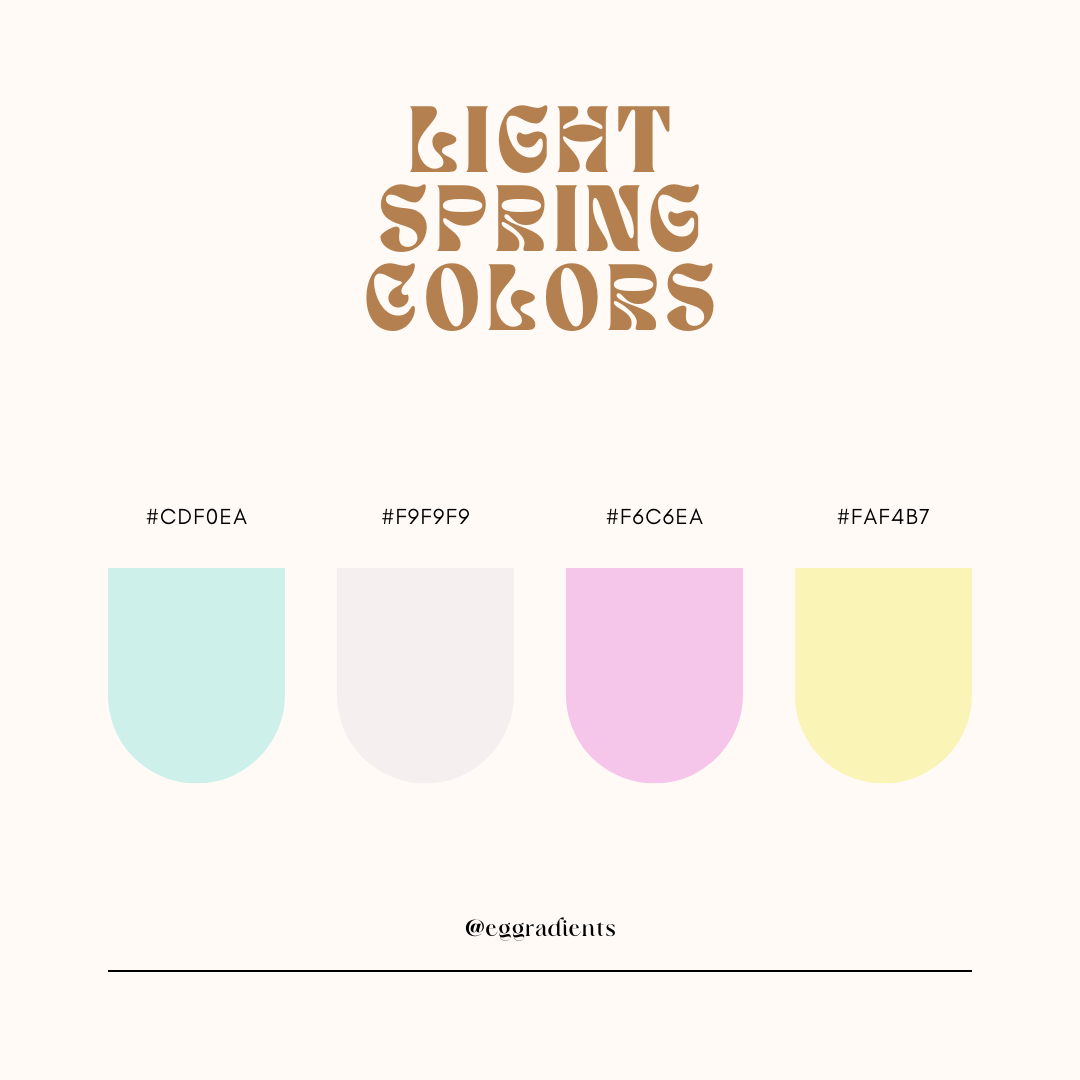 light spring colors