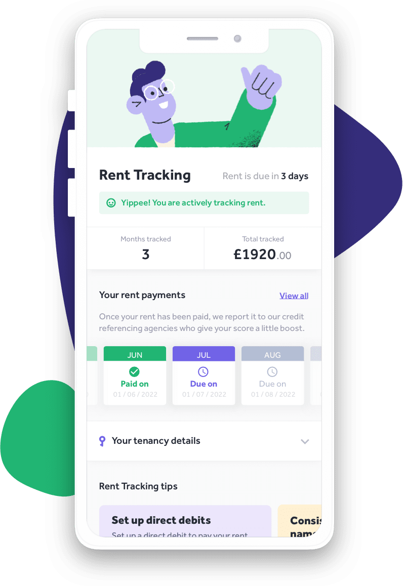 Canopy Renter app showing Rent Tracking