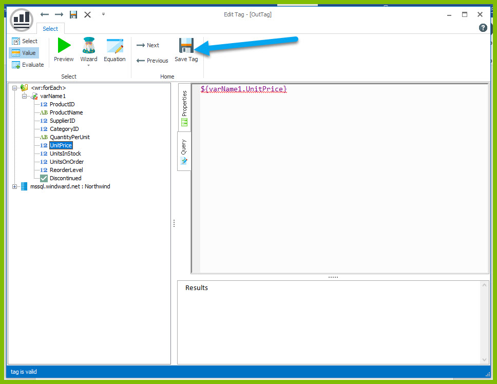 SQL Data in a Word Template
