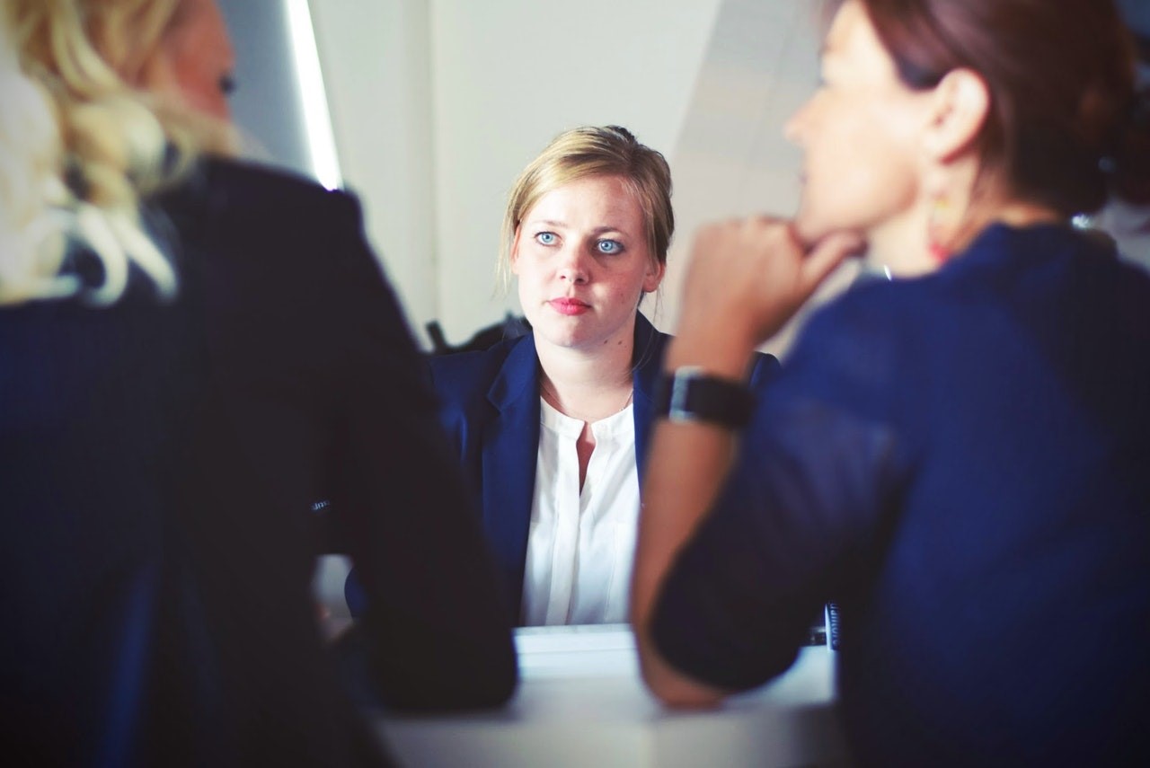 Human resources group in a discussion