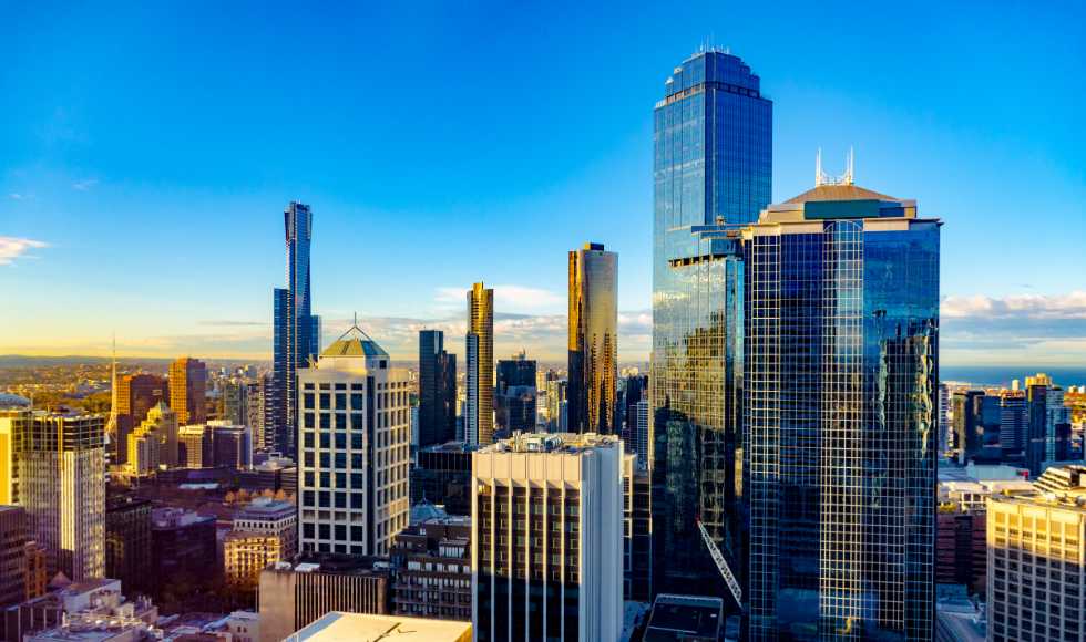 Melbourne skyline offices