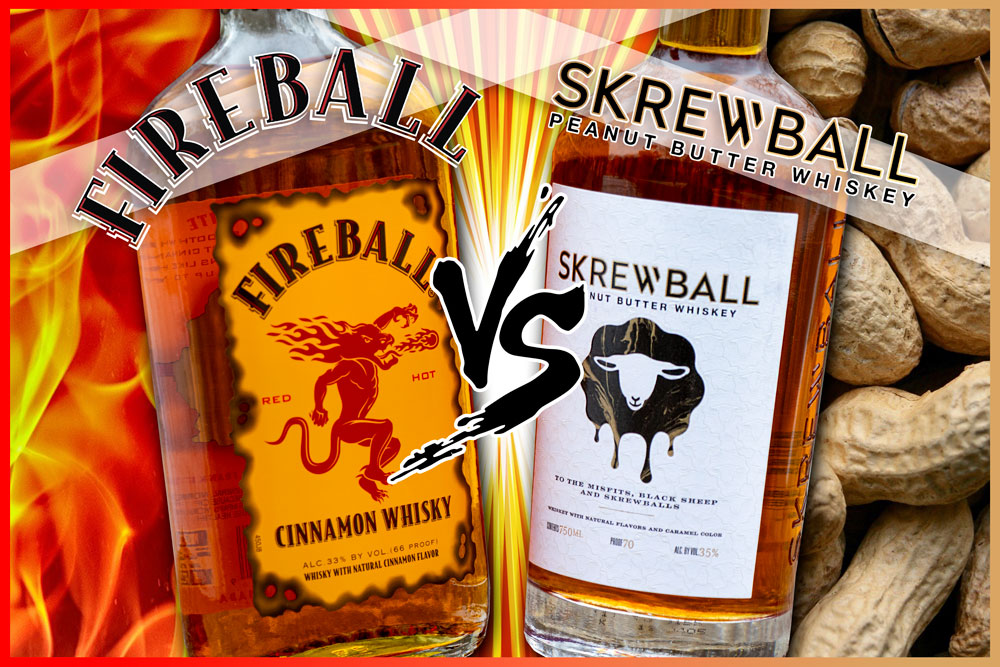 Fireball Cinnamon Whisky vs Skrewball Peanut Butter Whiskey Breaking