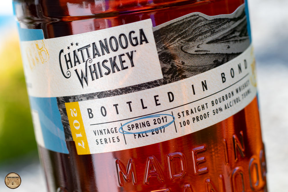 Chattanooga Whiskey Bottled in Bond Bourbon Vintage Series Spring 2017 Review Breaking Bourbon