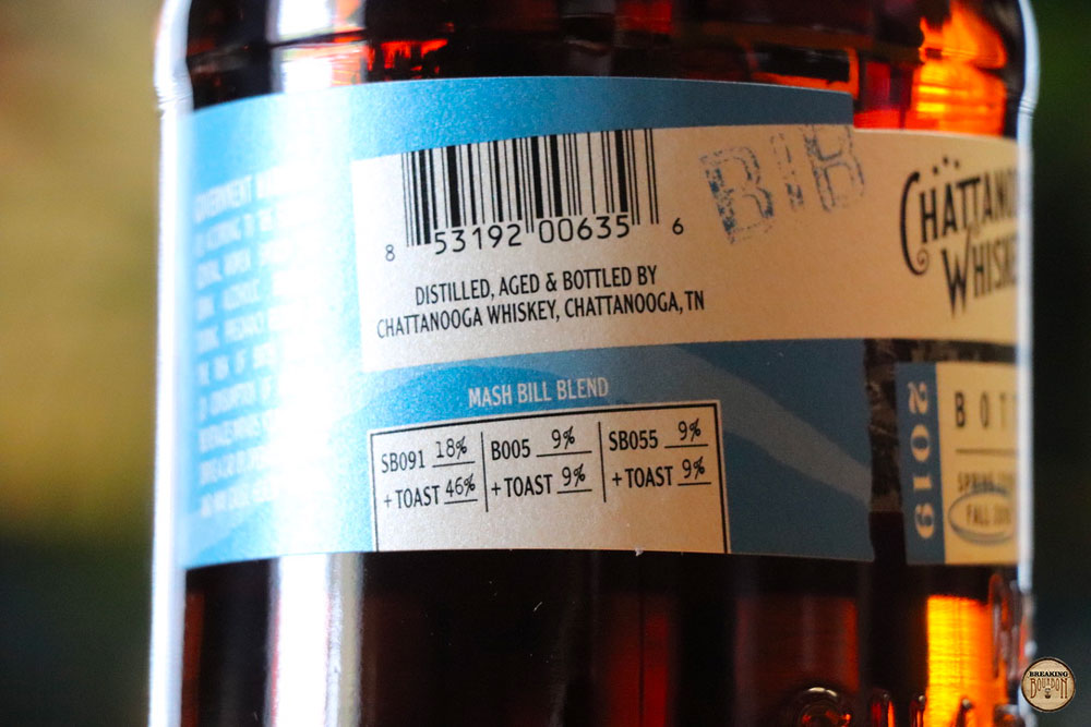 Chattanooga Whiskey Bottled in Bond Bourbon Vintage Series Fall 2019 Review Breaking Bourbon