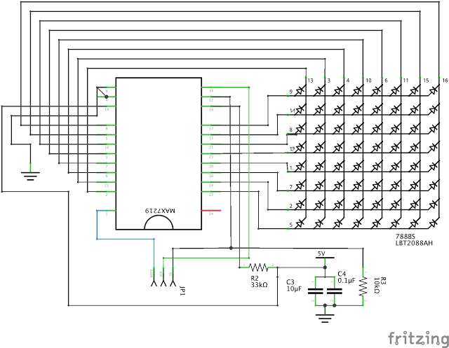 Wiring of LEDs, MAX and Arduino