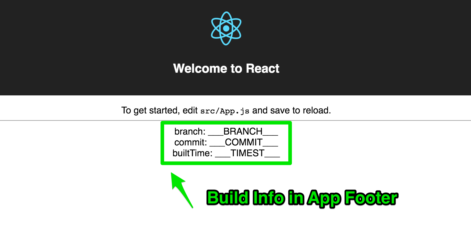Deploy Information in Footer