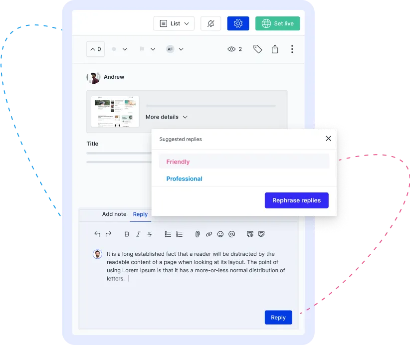 AI-generated replies