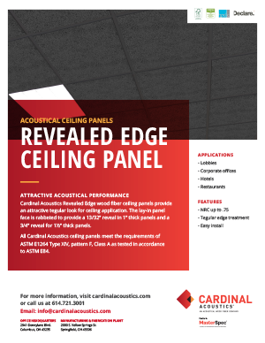 Catalog Ceiling Panel Example Detailed Product Sheets