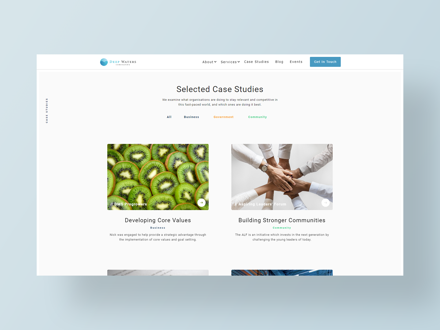 Deep Waters Consultings New Website