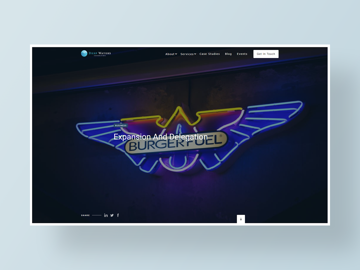 Deep Waters Consultings New Website by Neon Hive