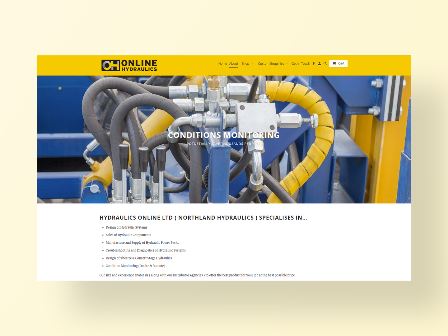 Online Hydraulics new website by Neon Hive